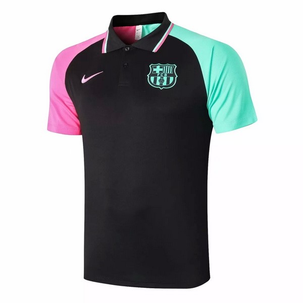 Polo Barcelona 2020-21 Negro Rosa Verde